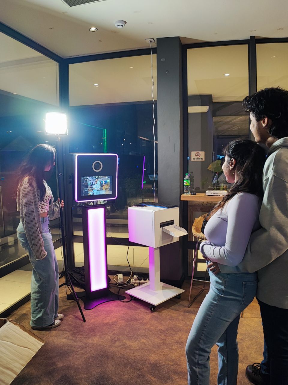 Guests at the touchscreen — Fotobooth.mu, Mauritius