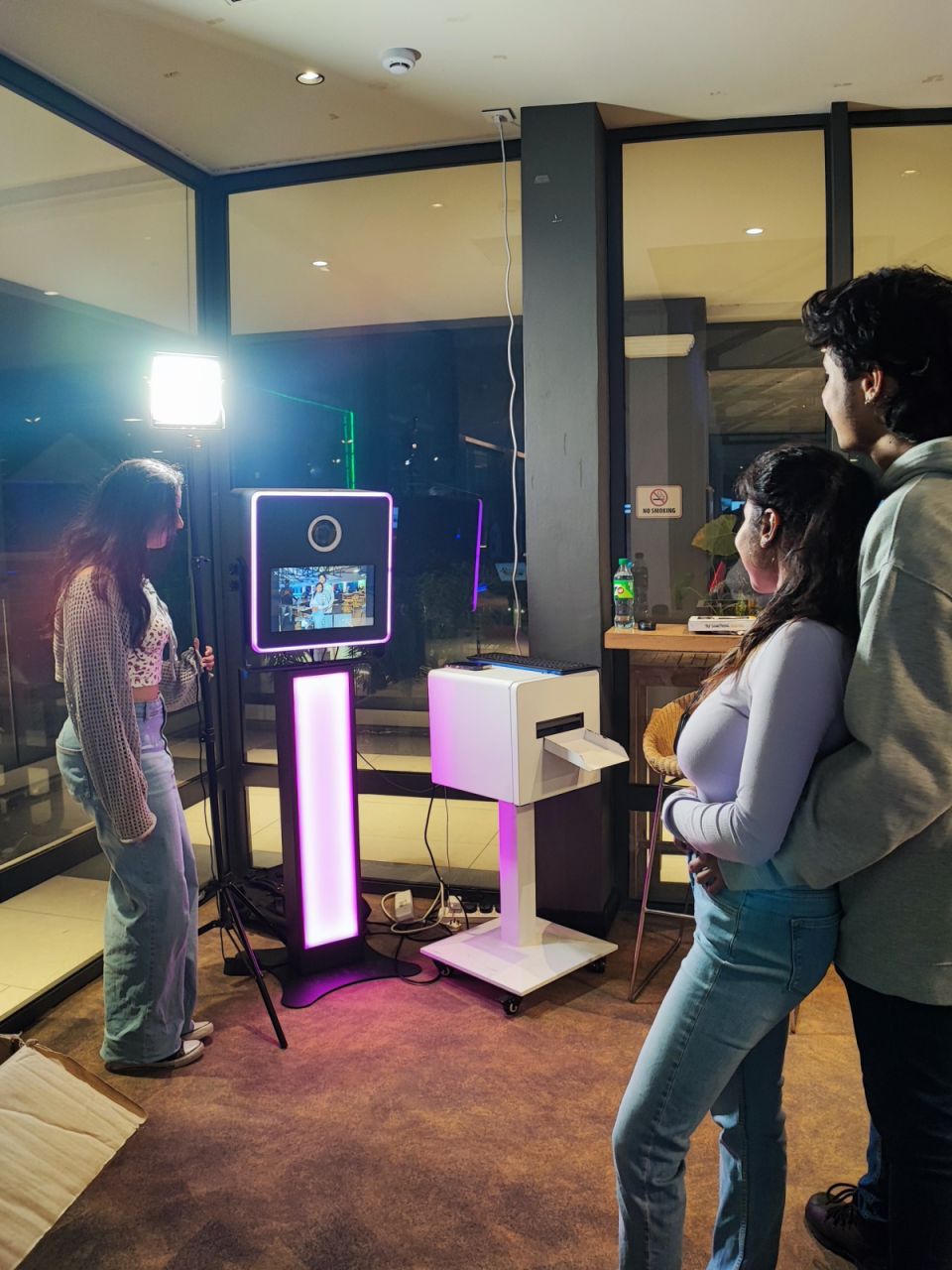 The booth set up at an indoor venue — Fotobooth.mu, Mauritius