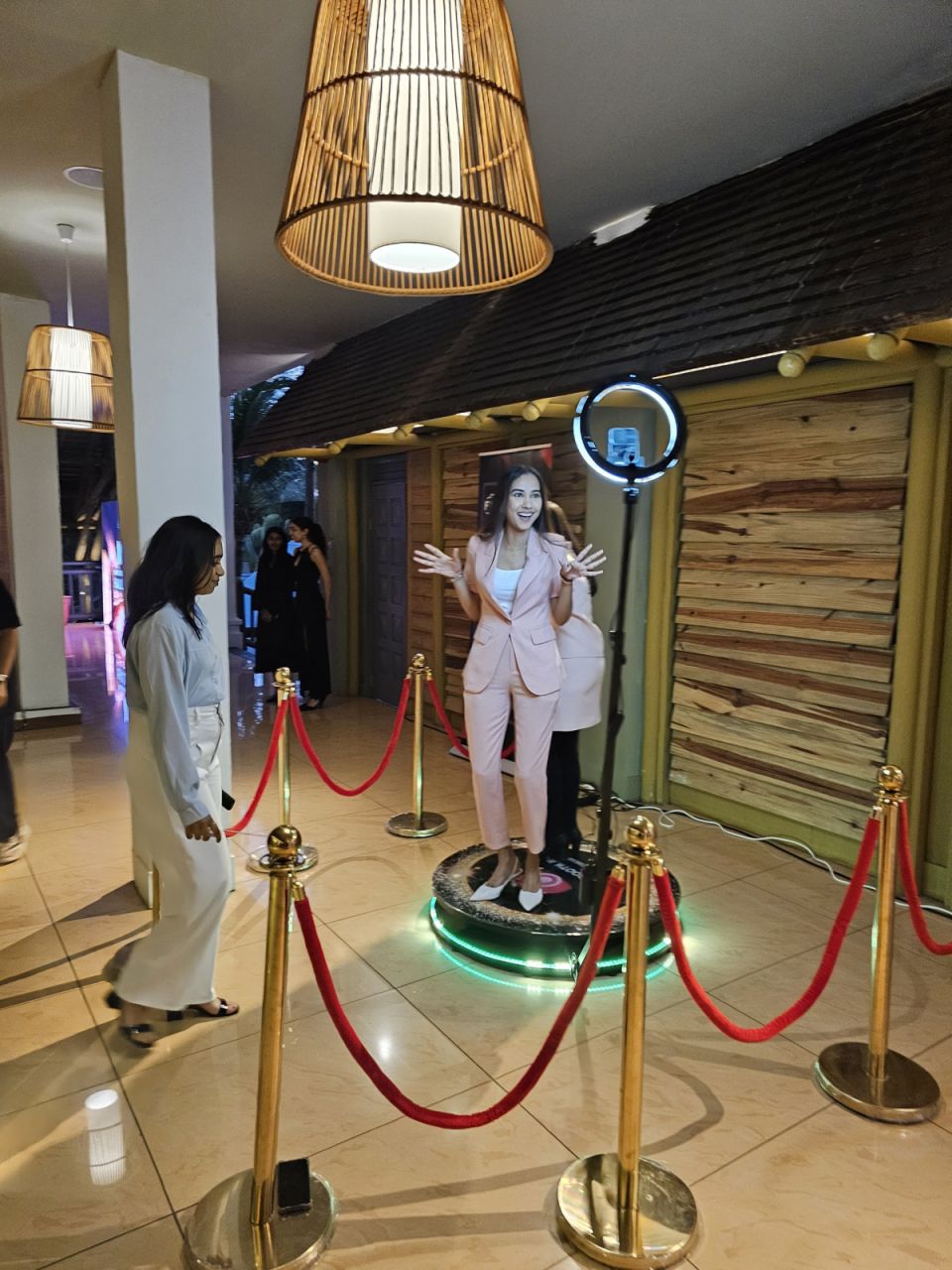 Instant-print and 360 booths side by side at a corporate evening — Fotobooth.mu, Mauritius
